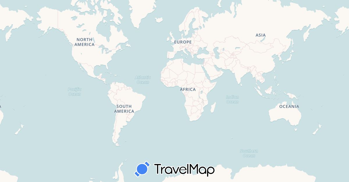 TravelMap itinerary: driving in Germany, Denmark, Finland, Norway, Sweden (Europe)